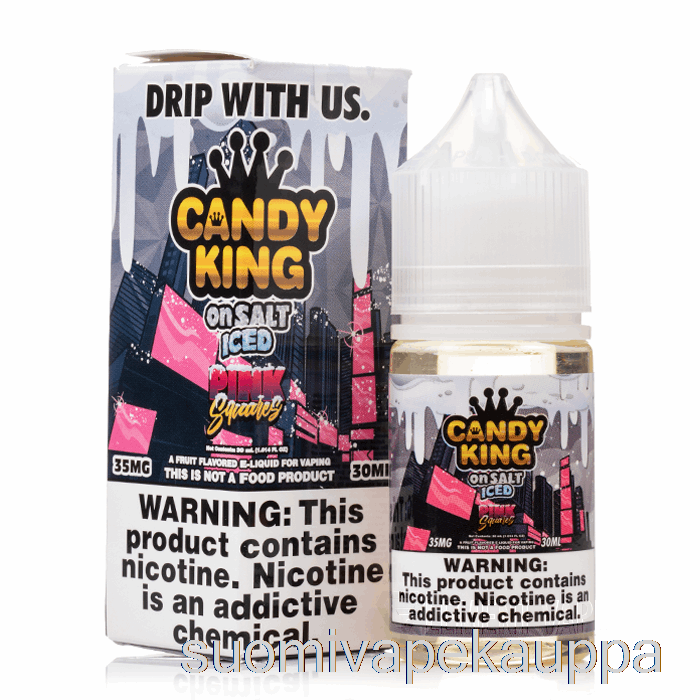 Vape Kauppa Iced Pink Squares - Candy King On Salt - 30ml 35mg